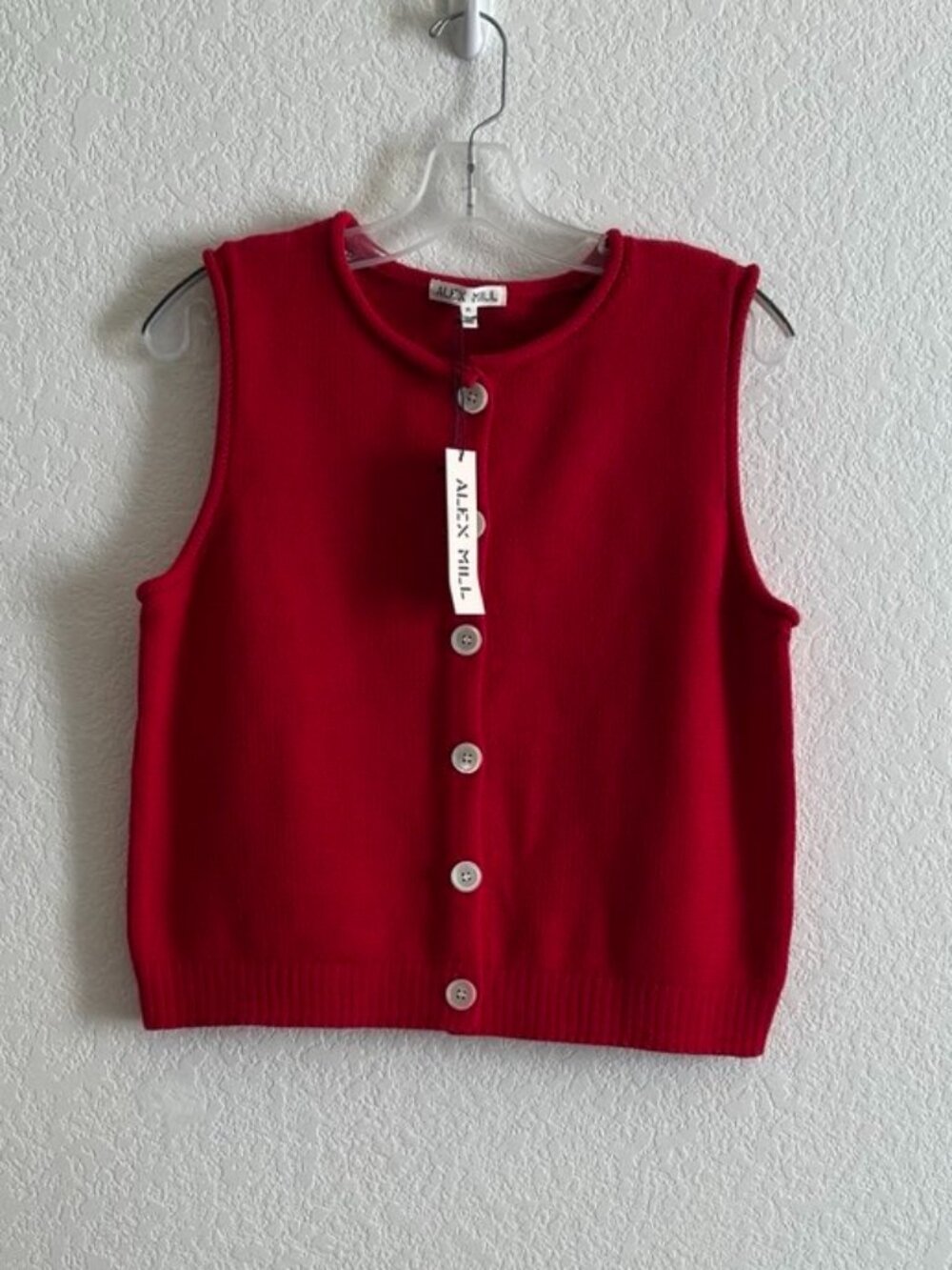 NEW Alex Mill Bridget Sweater Vest Cotton Knit